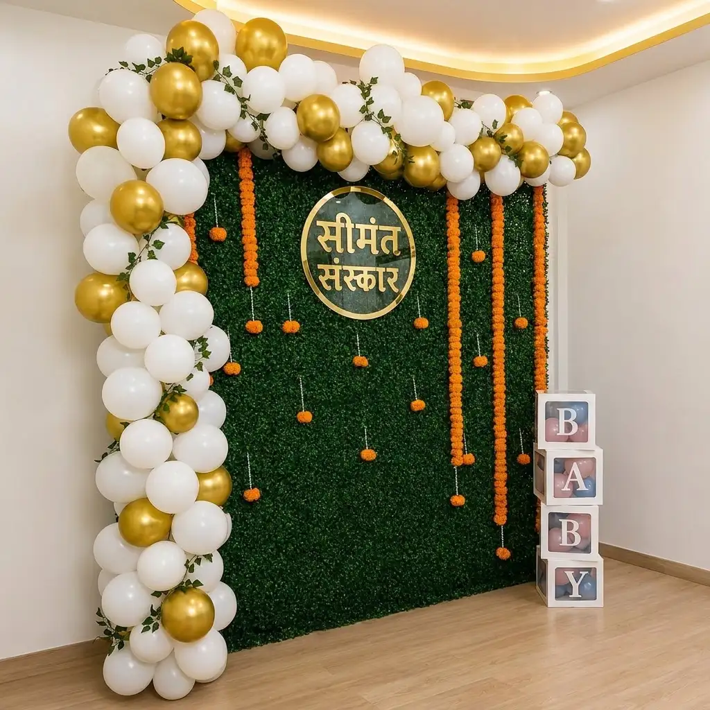 Seemantham Backdrop Decoration — photo 2