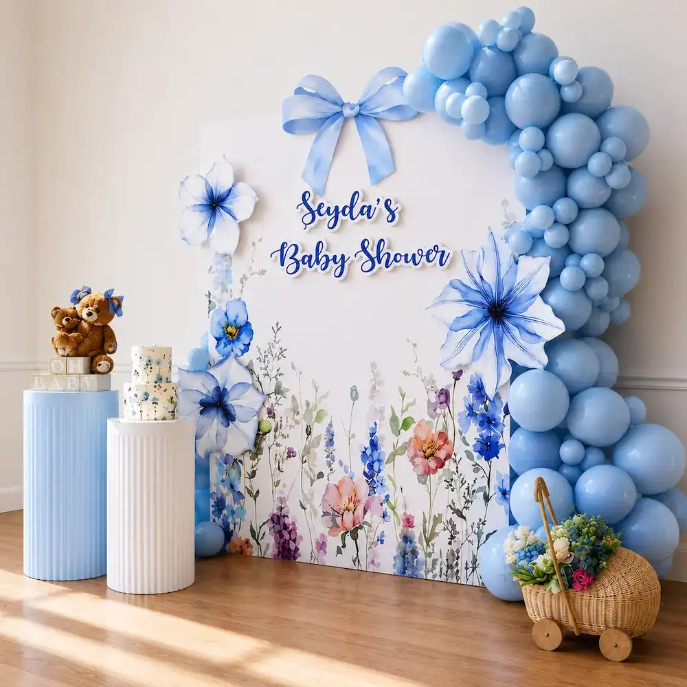 Elegant Baby Shower Decoration with Arch Balloons — photo 2