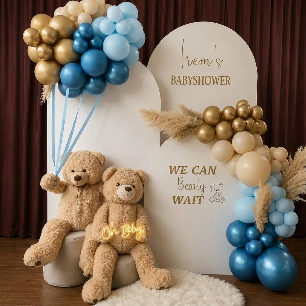 Teddy Theme Baby Shower Backdrop — photo 2