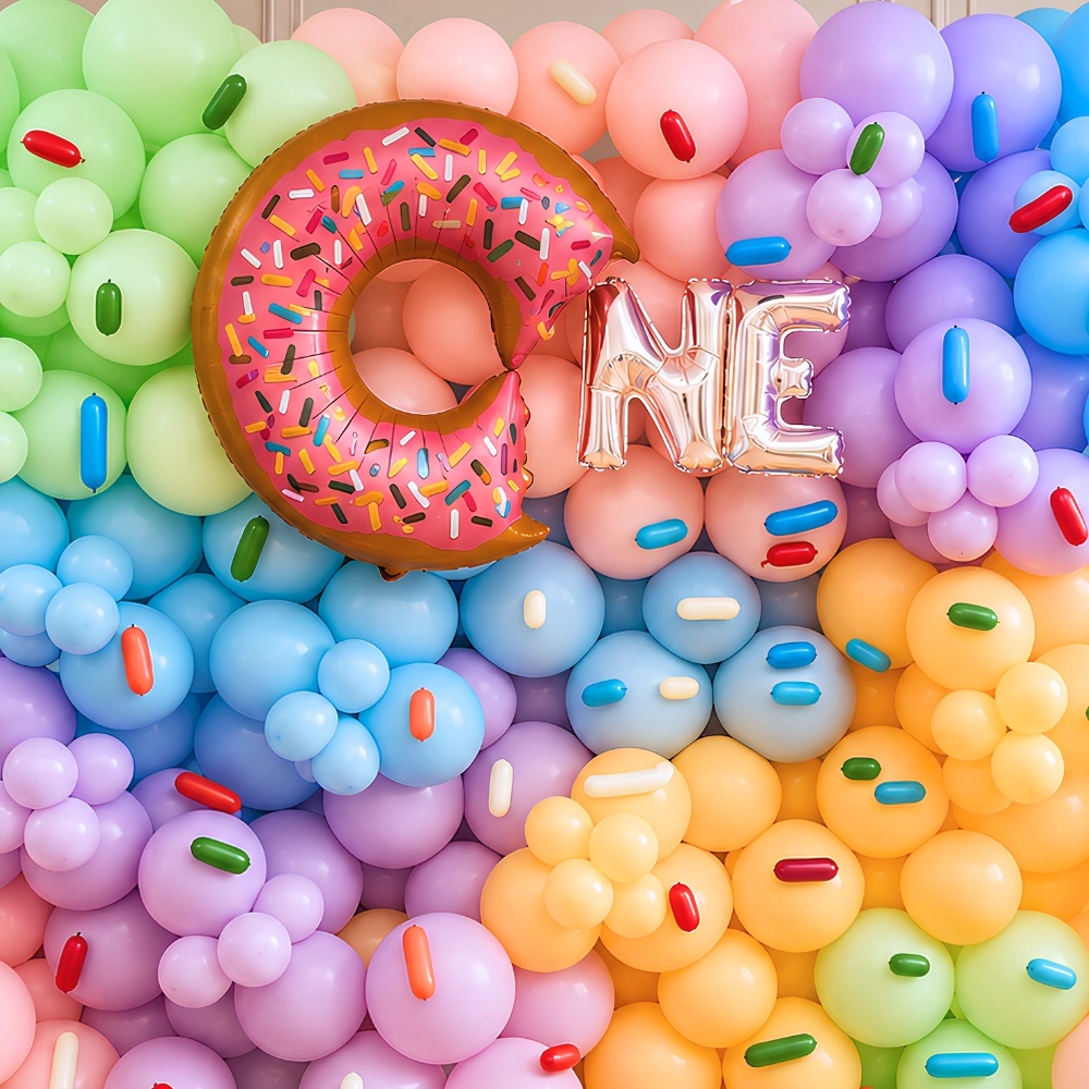 Donut Theme Balloon Wall — photo 2