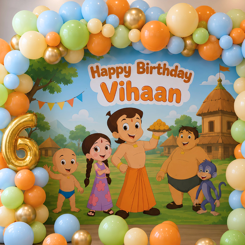 Chota Bheem Theme Birthday Decoration — photo 2