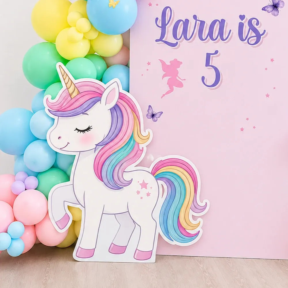 Pastel Unicorn Theme Birthday Balloon Decoration — photo 2