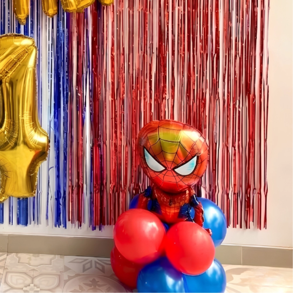 Simple Spiderman Theme Birthday Decoration — photo 3