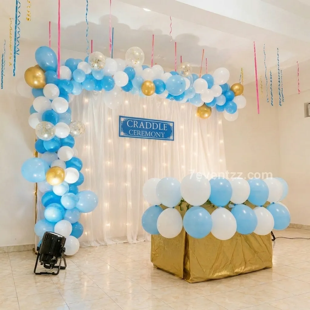 Cradle Ceremony Backdrop Setup — photo 3