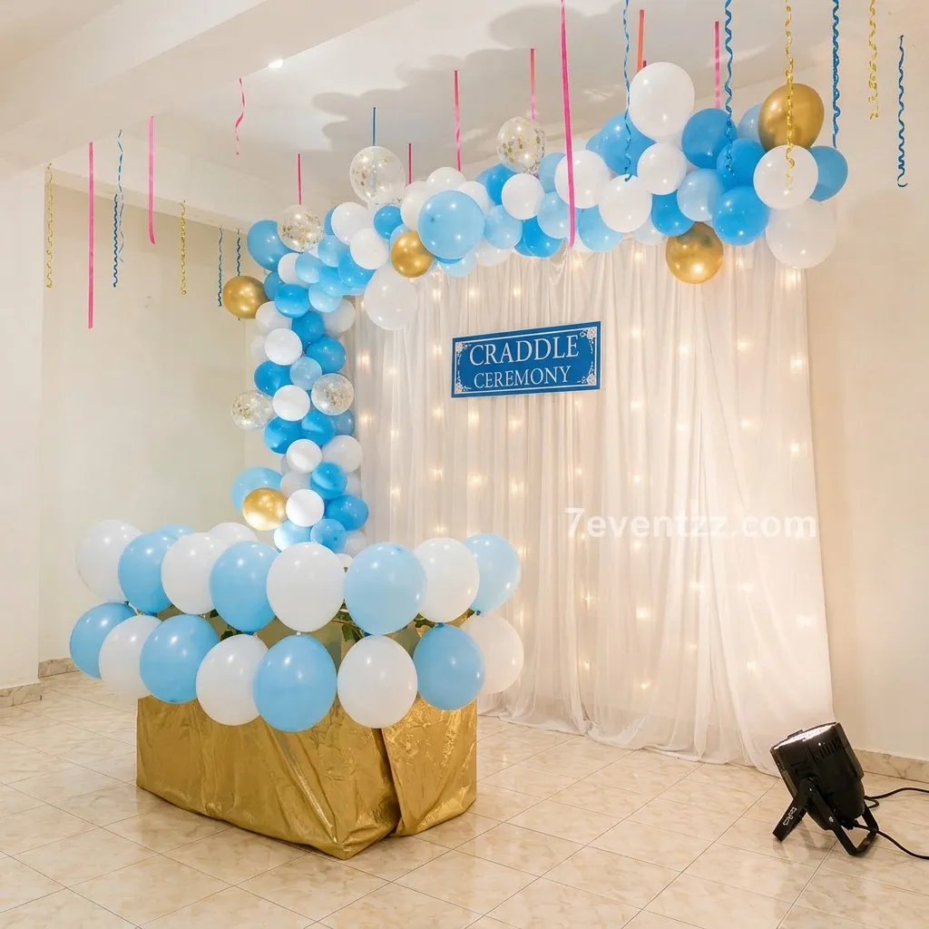 Cradle Ceremony Backdrop Setup — photo 2