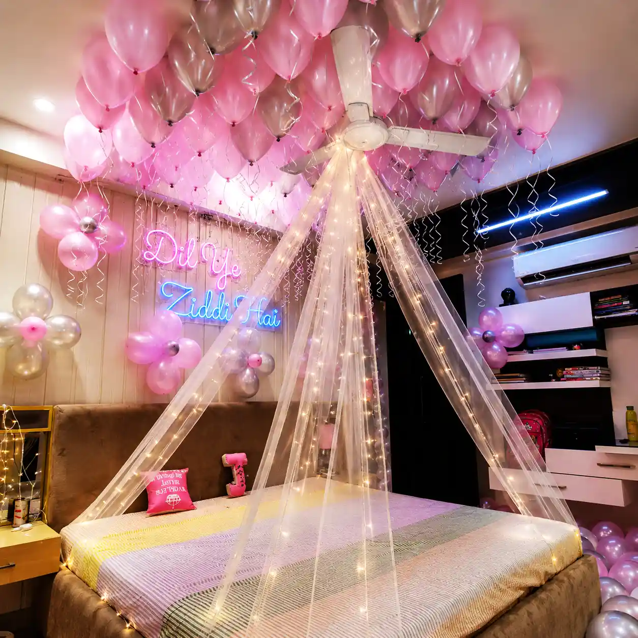 Pink Balloons Cabana Decoration — photo 3