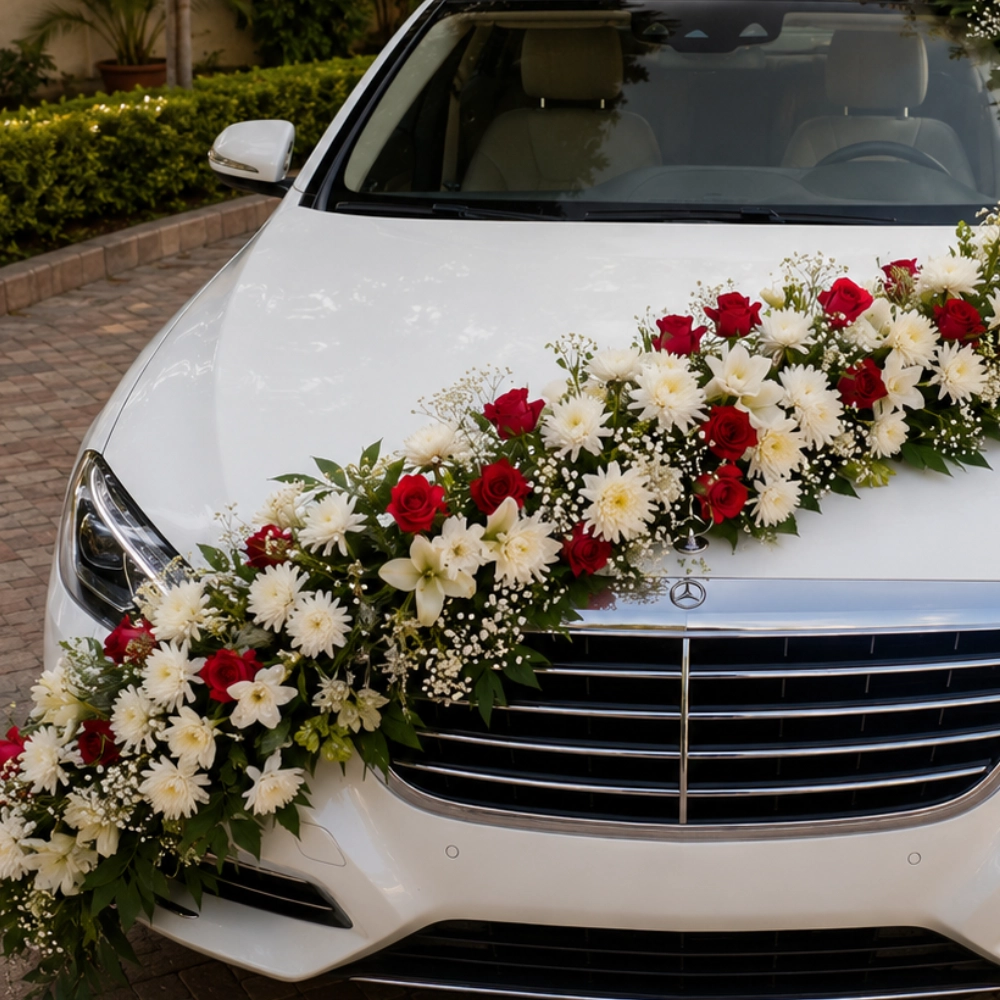 Flower Car Decoration For Wedding — photo 2