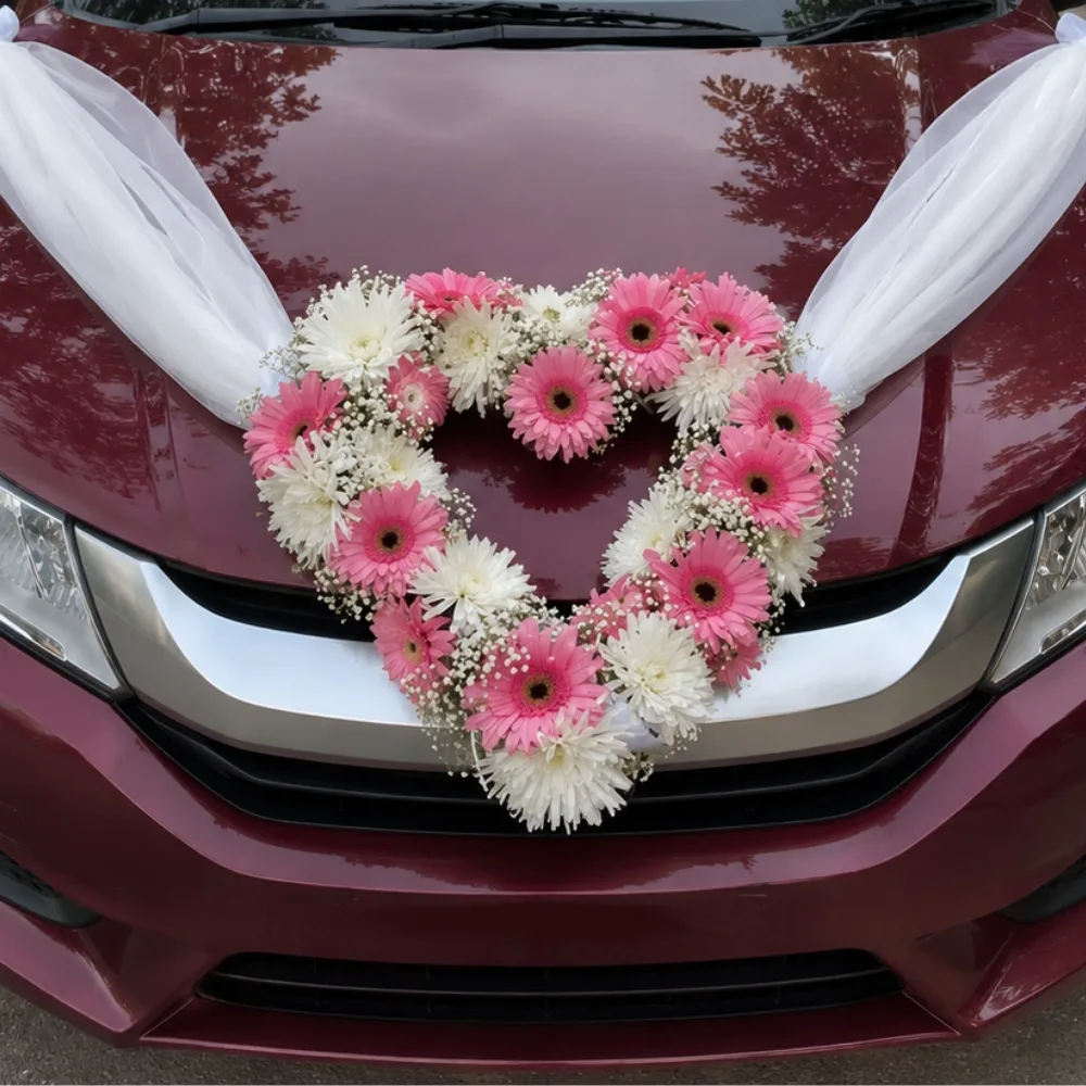 White Cloth Car Decor — photo 3