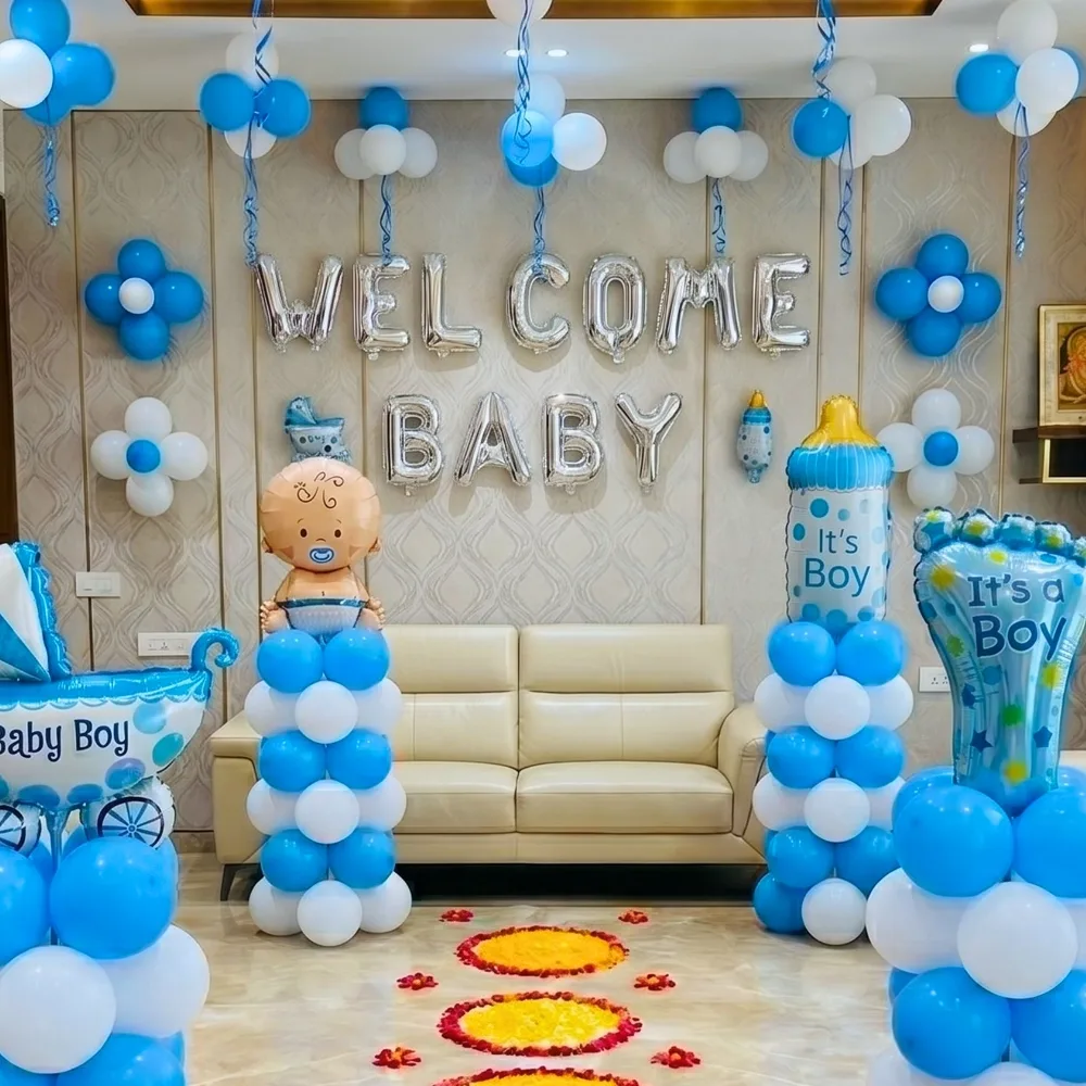 Welcome Baby Boy Floral Decoration — photo 4