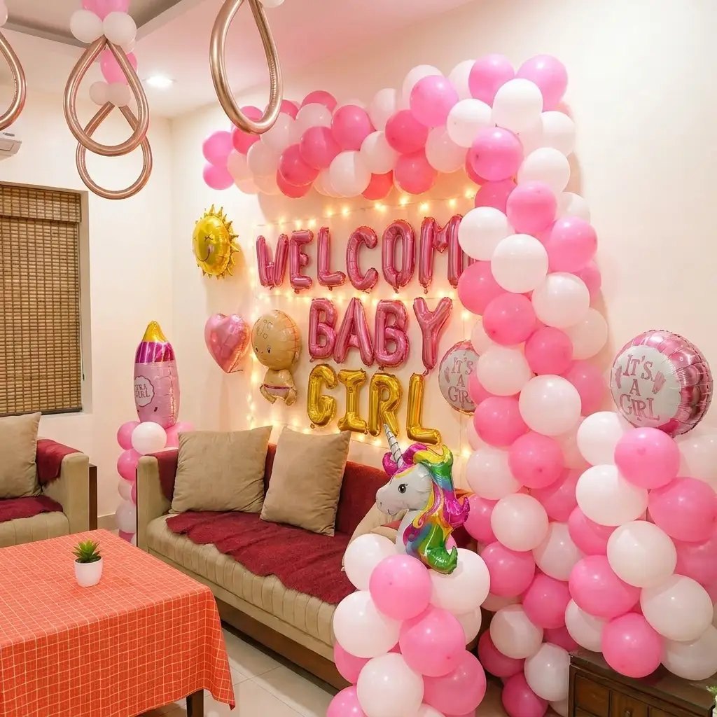 Pink White Welcome Decoration — photo 2