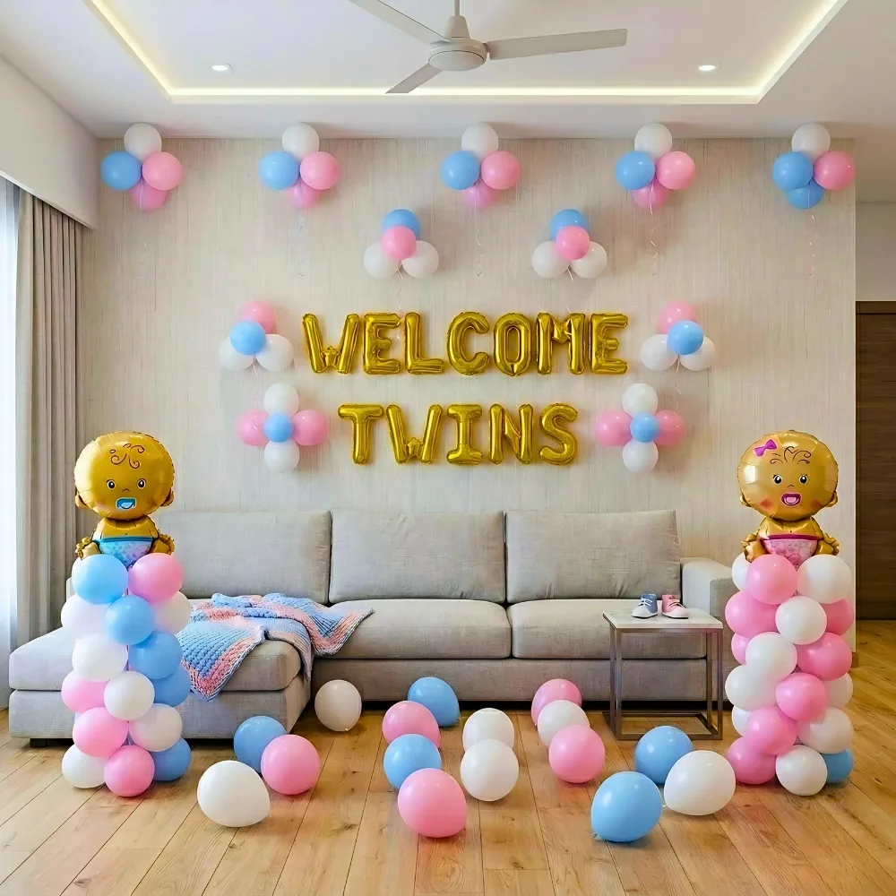 Welcome Twin Balloon Decoration