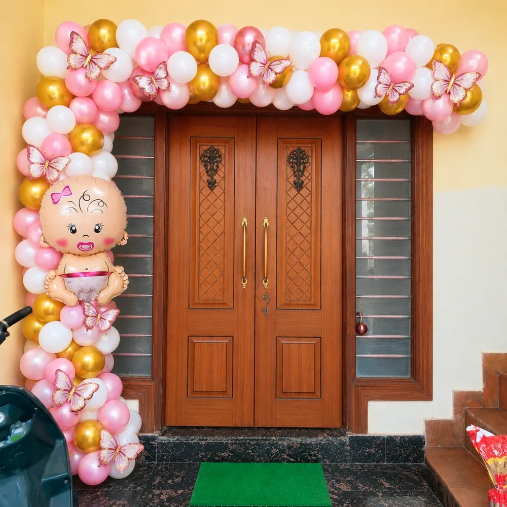 Welcome Baby Decoration Package for Baby Welcome with 50 balloons for car — photo 2