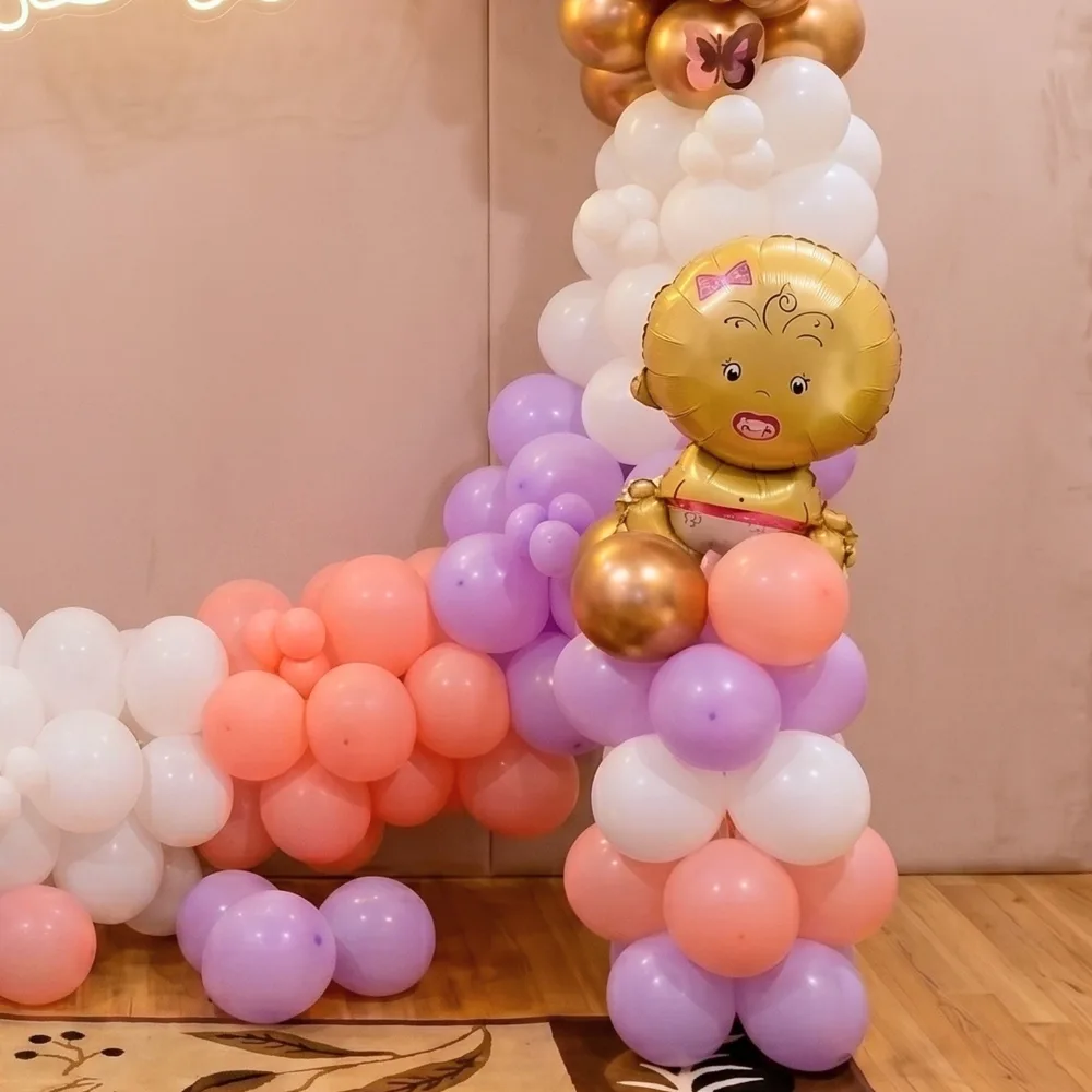 Welcome Baby Balloon Ring Deoration Baby Welcome decoration with ring backdrop (7*7 feet) — photo 2