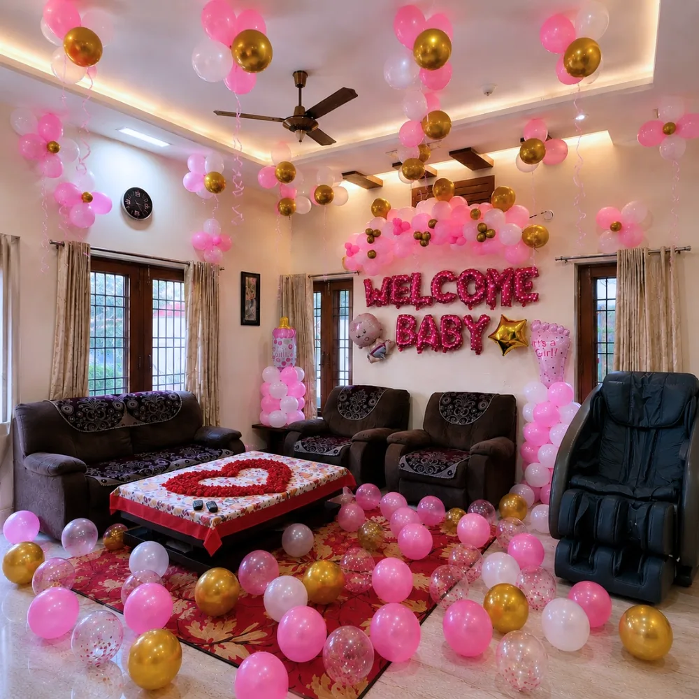 Welcome Baby Decoration Package for Baby Welcome with 50 balloons for car — photo 4